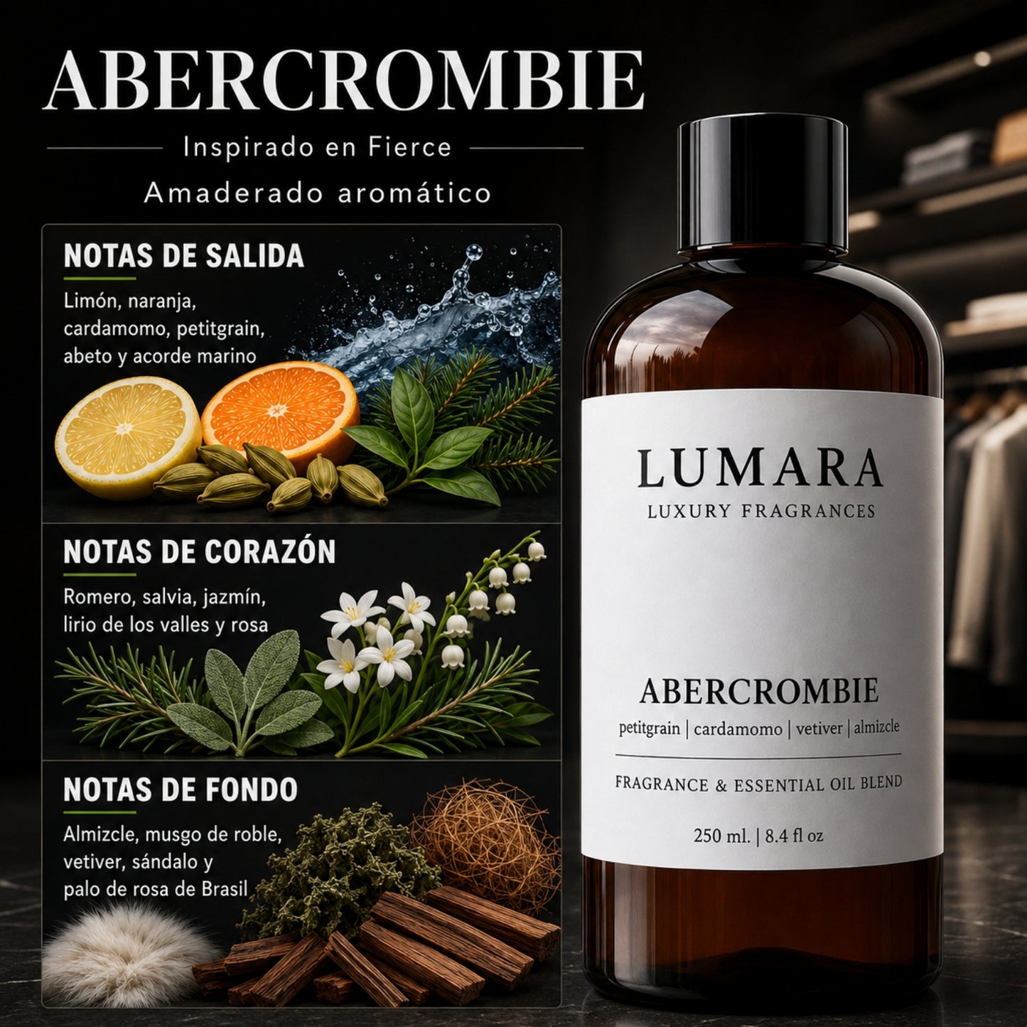 Abercrombie Aceite para difusor - Inspirado en Fierce by Abercrombie